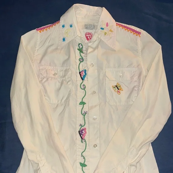 Lucky Brand Ivory Cotton Blouse - Picture 1 of 7